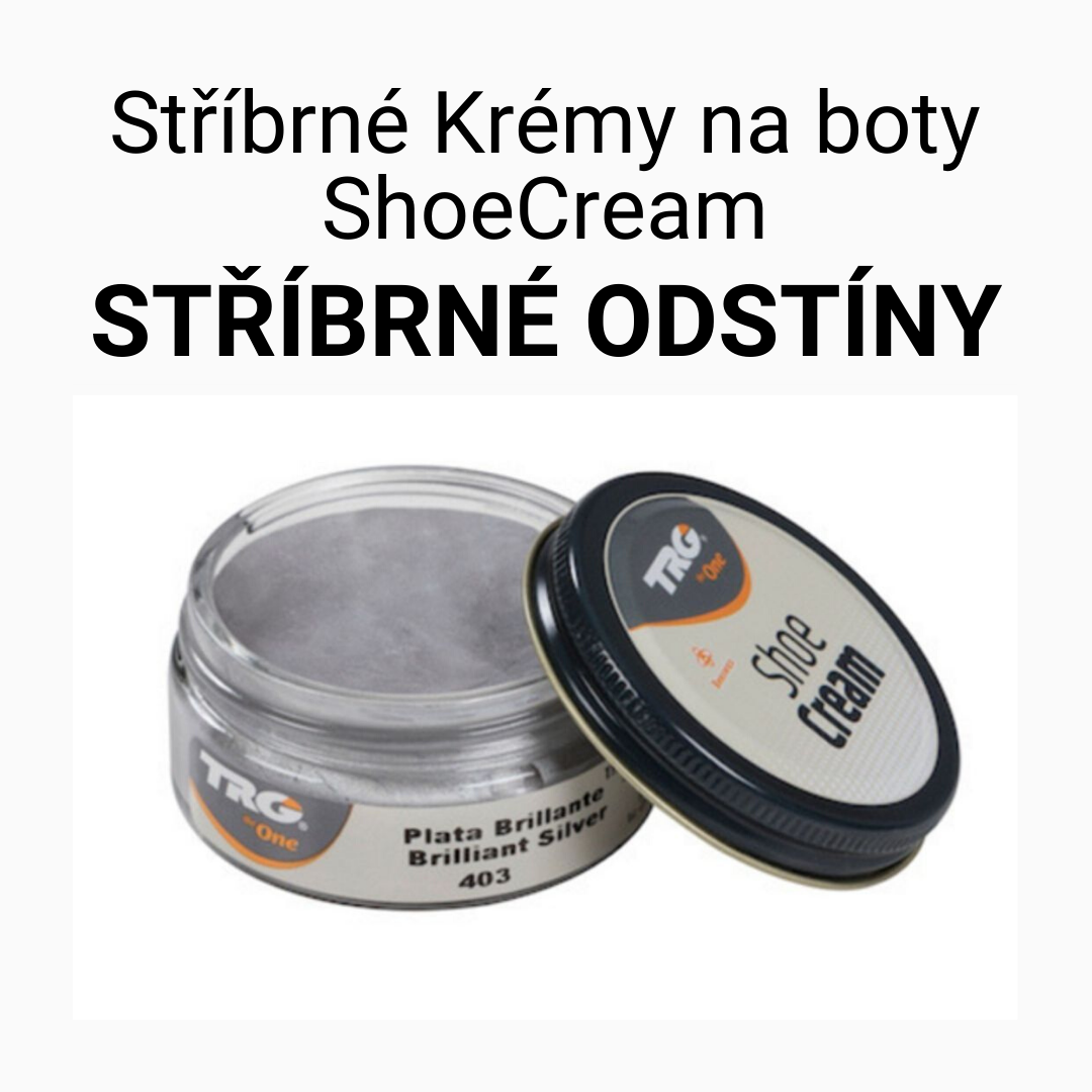 Stříbrné krém na boty kožené plochy Silver Shoe Cream trg the one